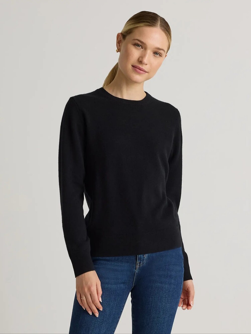 Quince Mongolian Cashmere Crew Neck Sweater - True Navy - M